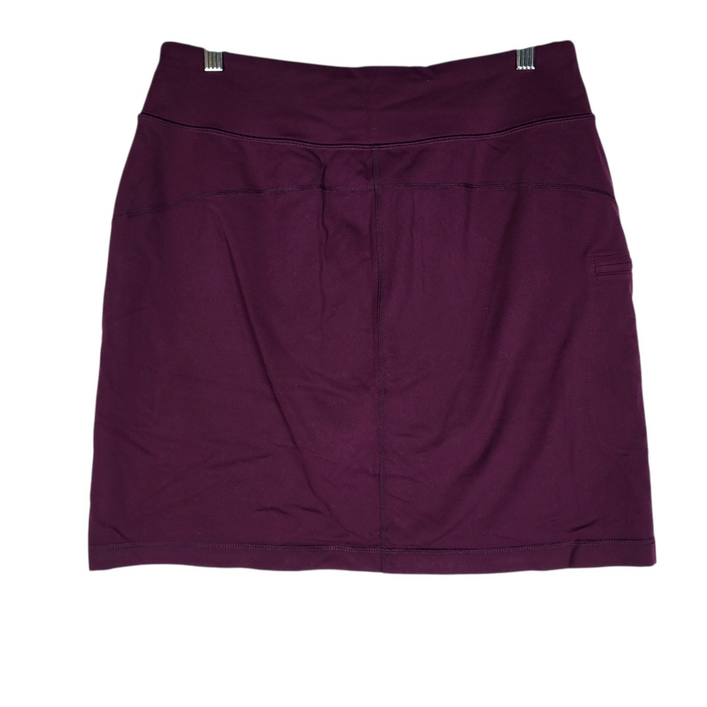 Duluth Trading Co Skort Women's Medium Purple Stretch Zipper Pockets Outdoor - Picture 2 of 7
